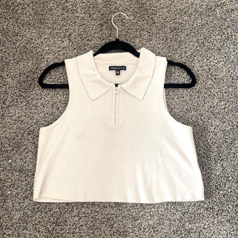 Cream colored crop top